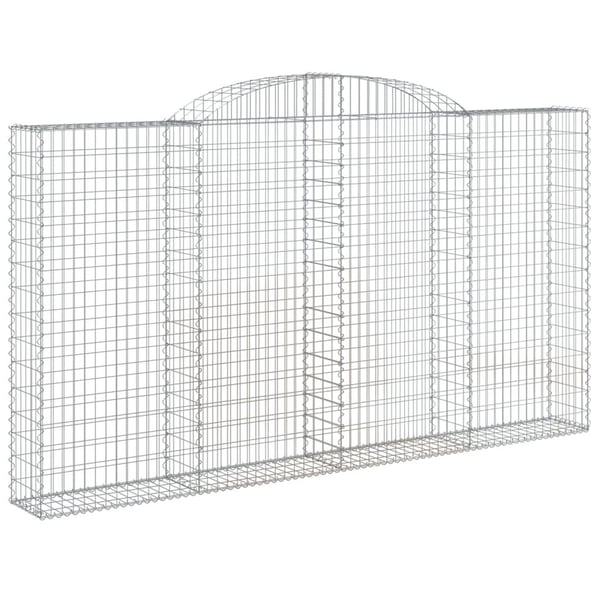 vidaXL Gabionkurver buede 3 stk 300x30x160/180 cm galvanisert jern