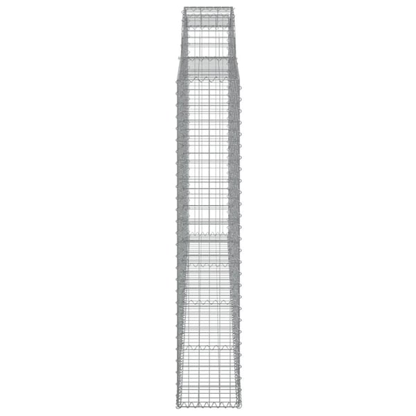 vidaXL Gabionkurver buede 2 stk 300x30x160/180 cm galvanisert jern