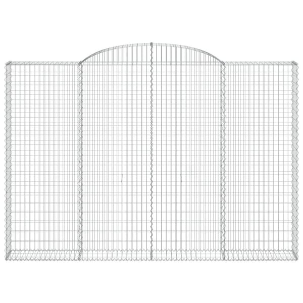 vidaXL Gabionkurver buede 3 stk 300x30x200/220 cm galvanisert jern
