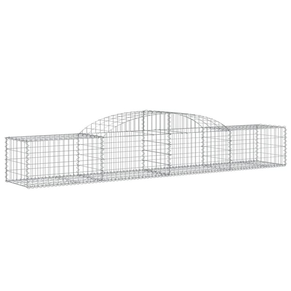 vidaXL Gabionkurver buede 8 stk 300x50x40/60 cm galvanisert jern