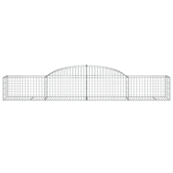 vidaXL Gabionkurver buede 15 stk 300x50x40/60 cm galvanisert jern