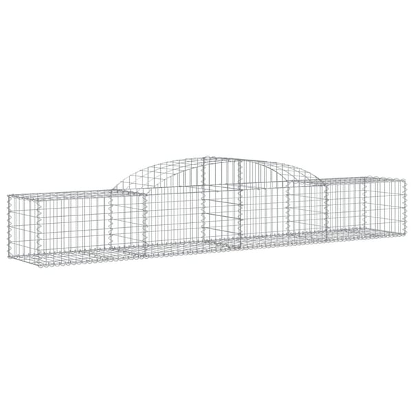 vidaXL Gabionkurver buede 25 stk 300x50x40/60 cm galvanisert jern