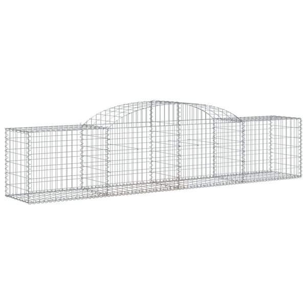 vidaXL Gabionkurver buede 6 stk 300x50x60/80 cm galvanisert jern