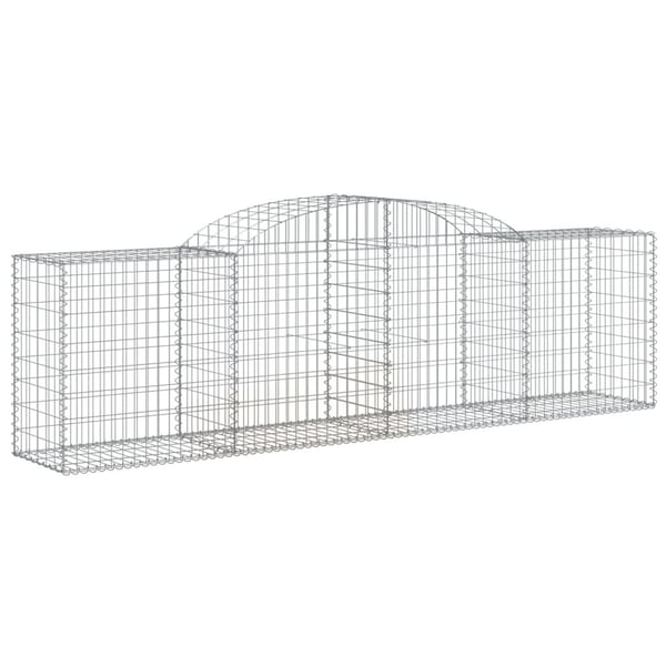 vidaXL Gabionkurver buede 15 stk 300x50x80/100 cm galvanisert jern