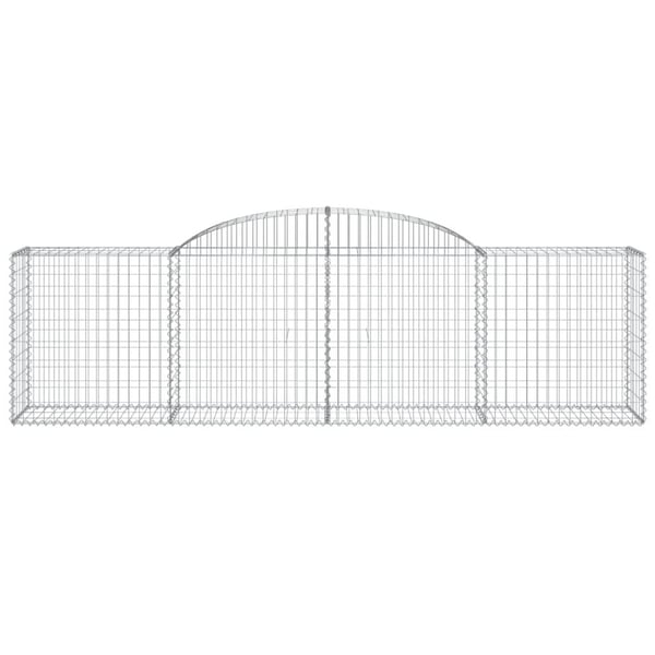 vidaXL Gabionkurver buede 20 stk 300x50x80/100 cm galvanisert jern