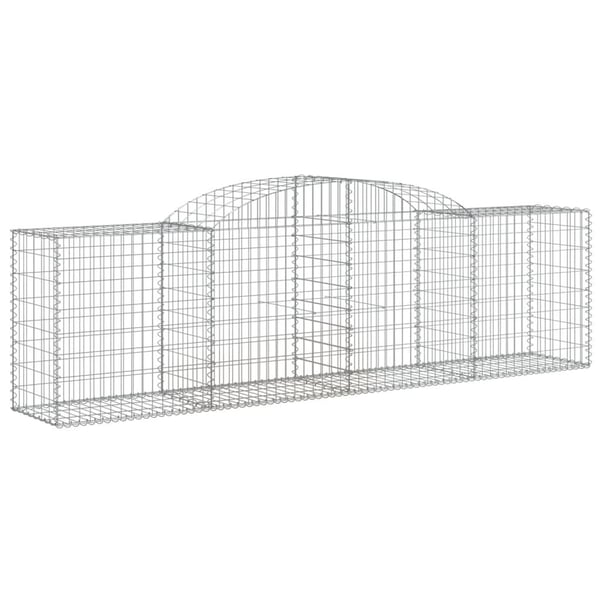 vidaXL Gabionkurver buede 20 stk 300x50x80/100 cm galvanisert jern