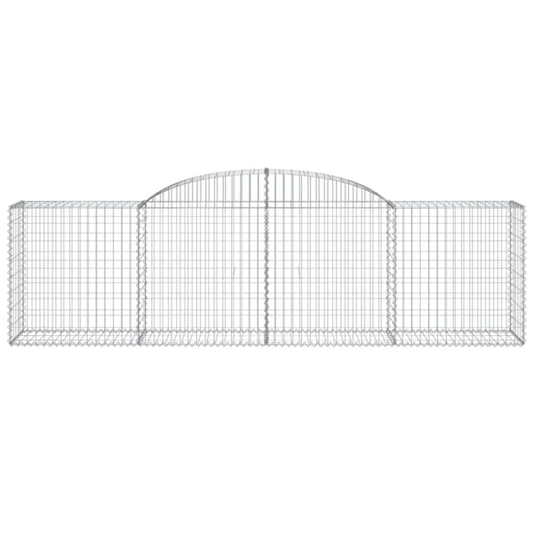 vidaXL Gabionkurver buede 11 stk 300x50x80/100 cm galvanisert jern