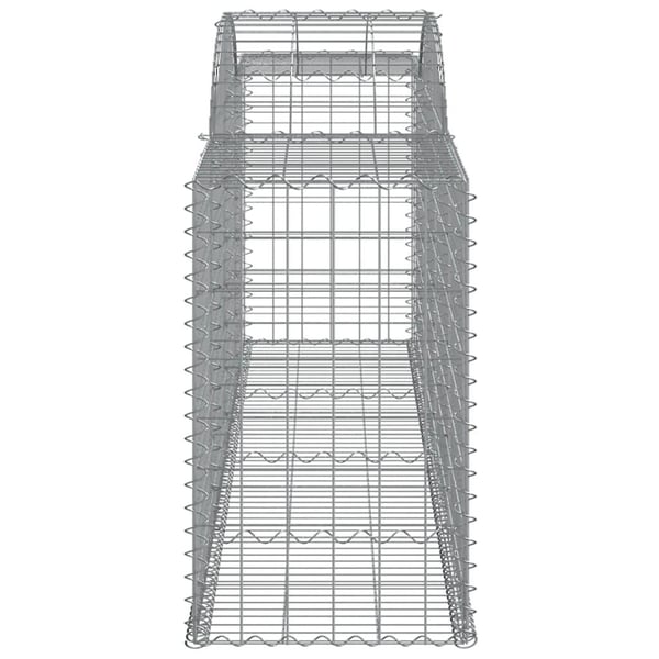 vidaXL Gabionkurver buede 11 stk 300x50x80/100 cm galvanisert jern