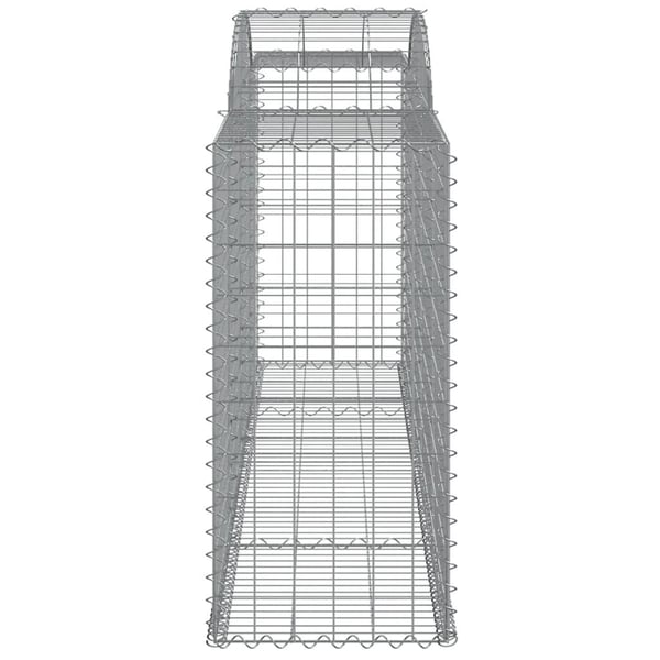 vidaXL Gabionkurver buede 9 stk 300x50x100/120 cm galvanisert jern