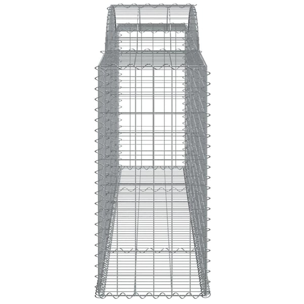 vidaXL Gabionkurver buede 5 stk 300x50x100/120 cm galvanisert jern