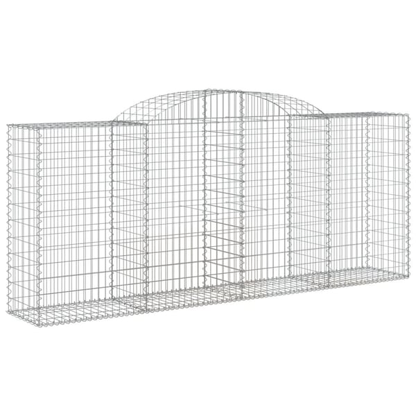 vidaXL Gabionkurver buede 2 stk 300x50x120/140 cm galvanisert jern