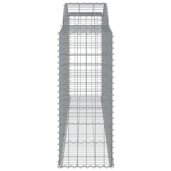 vidaXL Gabionkurver buede 13 stk 300x50x120/140 cm galvanisert jern