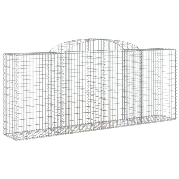 vidaXL Gabionkurver buede 13 stk 300x50x120/140 cm galvanisert jern