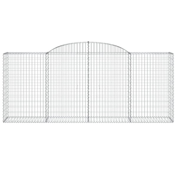vidaXL Gabionkurver buede 20 stk 300x50x120/140 cm galvanisert jern