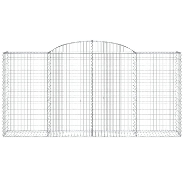 vidaXL Gabionkurver buede 13 stk 300x50x140/160 cm galvanisert jern