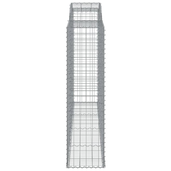 vidaXL Gabionkurver buede 8 stk 300x50x180/200 cm galvanisert jern