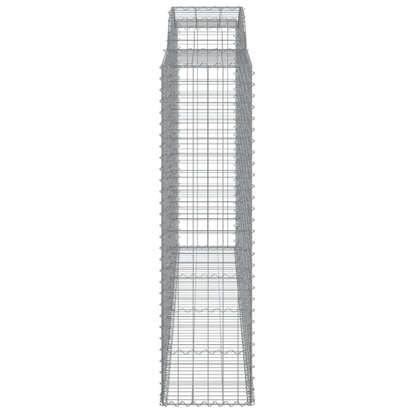 vidaXL Gabionkurver buede 13 stk 300x50x180/200 cm galvanisert jern