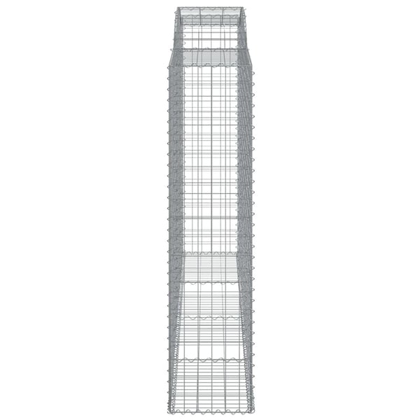 vidaXL Gabionkurver buede 2 stk 300x50x200/220 cm galvanisert jern