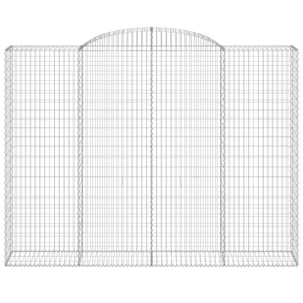 vidaXL Gabionkurver buede 3 stk 300x50x220/240 cm galvanisert jern