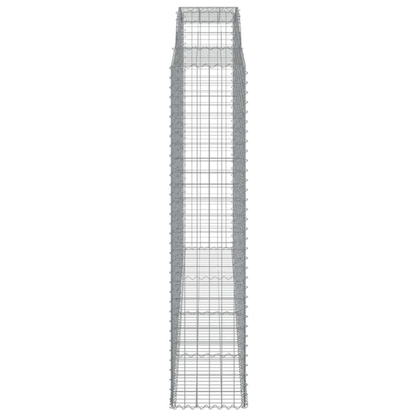 vidaXL Gabionkurver buede 2 stk 300x50x220/240 cm galvanisert jern