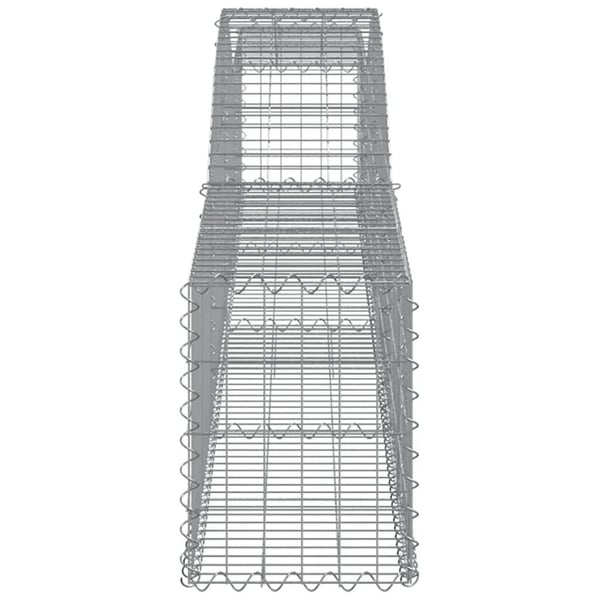 vidaXL buede gabionkurve 7 stk. 400x30x40/60 cm galvaniseret jern