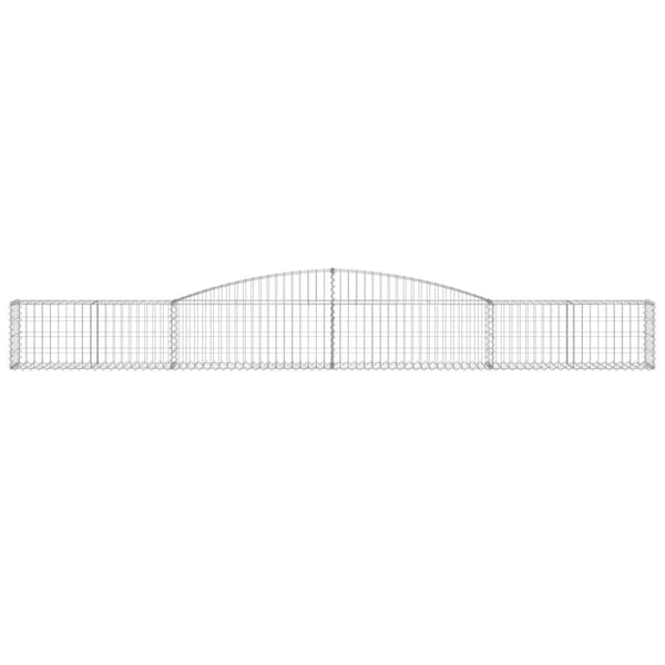 vidaXL Gabionkurver buede 3 stk 400x30x40/60 cm galvanisert jern