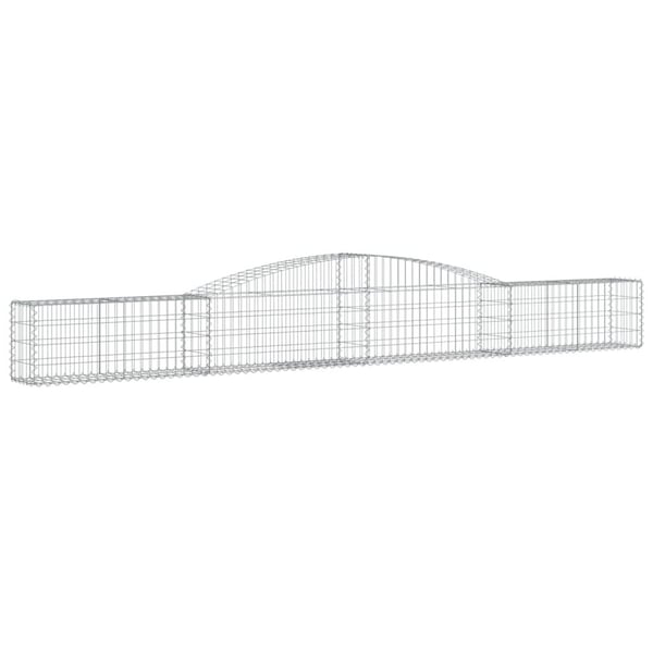 vidaXL buede gabionkurve 6 stk. 400x30x40/60 cm galvaniseret jern