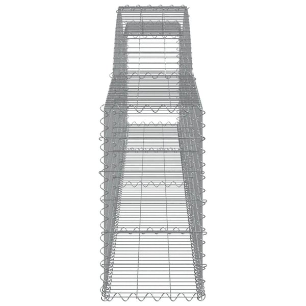 vidaXL Gabionkurver buede 7 stk 400x30x60/80 cm galvanisert jern