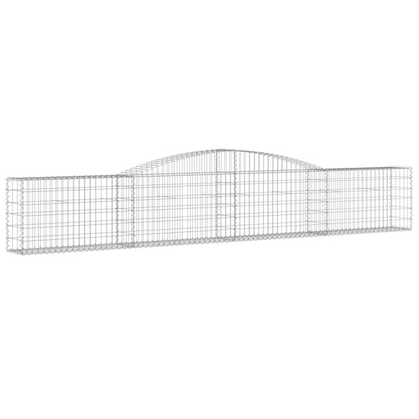 vidaXL Gabionkurver buede 6 stk 400x30x60/80 cm galvanisert jern