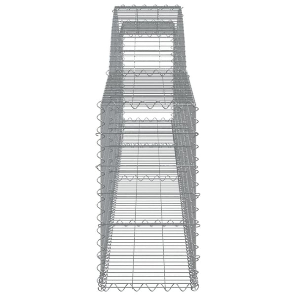 vidaXL Gabionkurver buede 6 stk 400x30x60/80 cm galvanisert jern