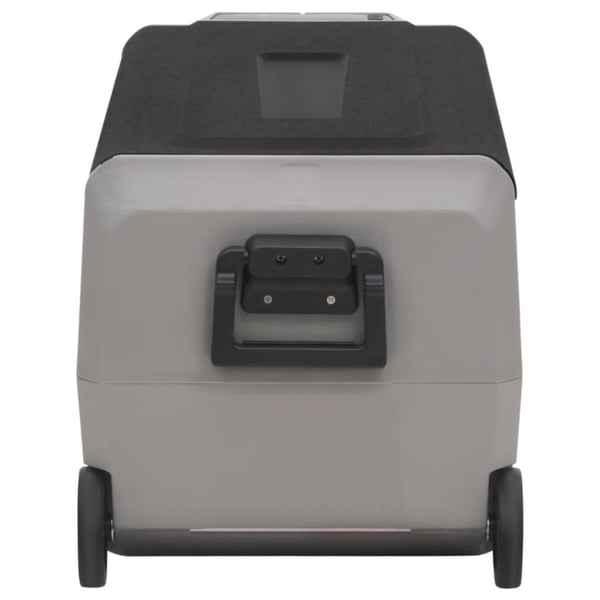 vidaXL køleboks med hjul og adapter 60 l PP og PE sort og grå