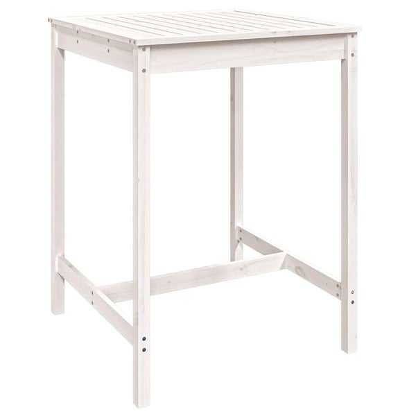 vidaXL Hagebarsett 3 deler hvit heltre furu