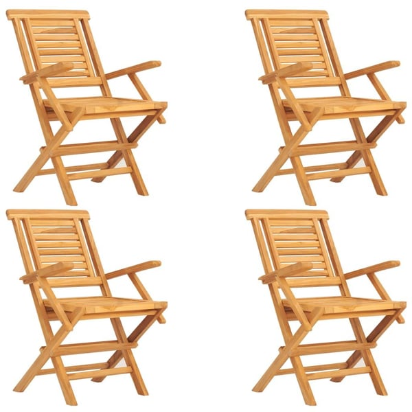 vidaXL Hagespisegruppe 5 deler heltre teak
