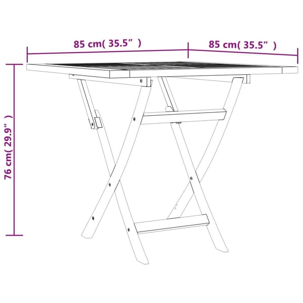 vidaXL Hagespisegruppe 5 deler heltre teak