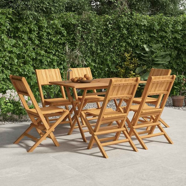 vidaXL Klappstoler 6 stk 47x61x90 cm heltre teak