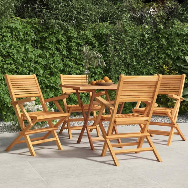 vidaXL Klappstoler 4 stk 55x62x90 cm heltre teak