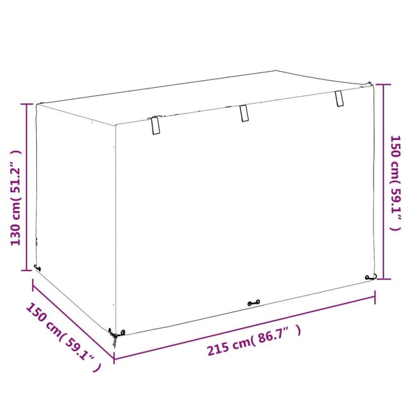 vidaXL Trekk huskebenk 2 stk 12 maljer 215x150x130/150 cm polyetylen