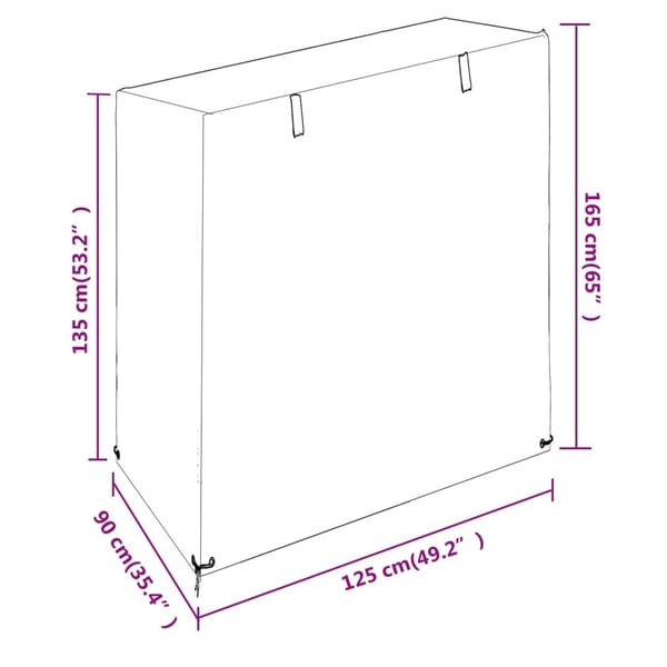 vidaXL overtræk til gyngebænke 2 stk. 125x90x135/165 cm polyethylen