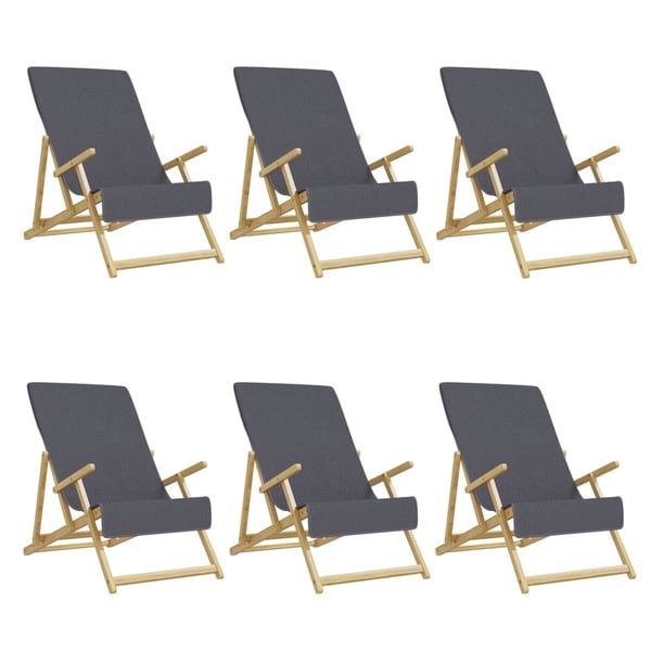 vidaXL Rantapyyhkeet 6 kpl antrasiitti 60x135 cm kangas 400 GSM