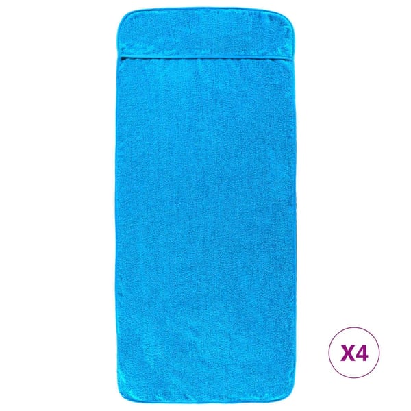 vidaXL Strandhåndklær 4 stk turkis 60x135 cm stoff 400 GSM