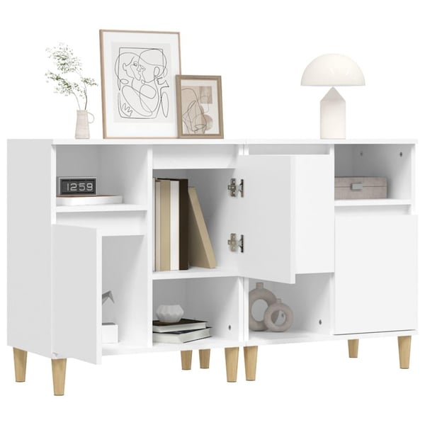 vidaXL skænke 2 stk. 60x35x70 cm konstrueret træ hvid