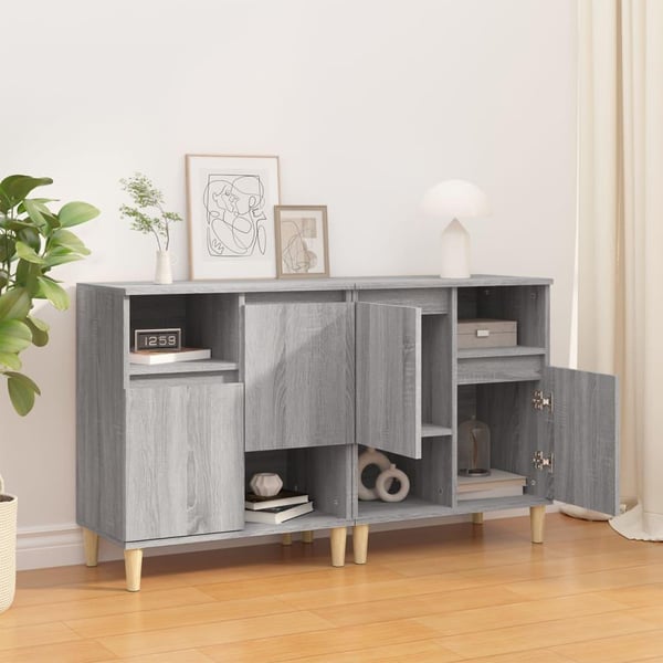 vidaXL Skjenker 2 stk grå sonoma 60x35x70 cm konstruert tre