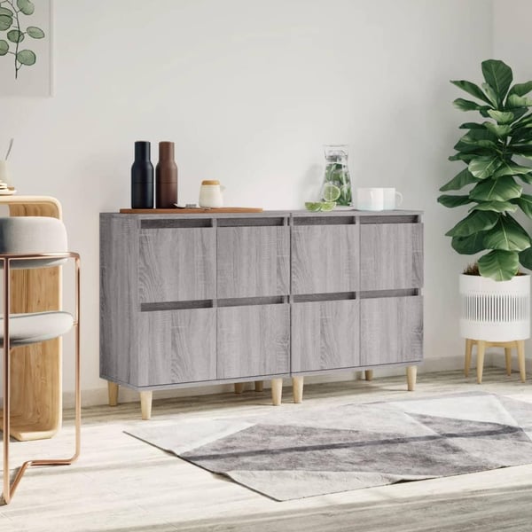 vidaXL Senkit 2 kpl harmaa Sonoma 60x35x70 cm tekninen puu