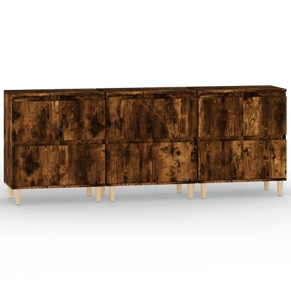vidaXL Skjenker 2 stk røkt eik 60x35x70 cm konstruert tre