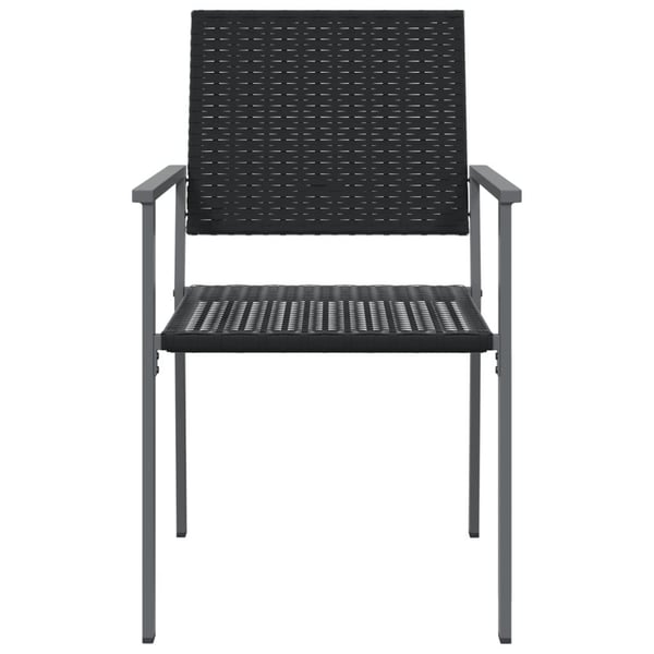 vidaXL Hagestoler 6 stk svart 54x62,5x89 cm polyrotting