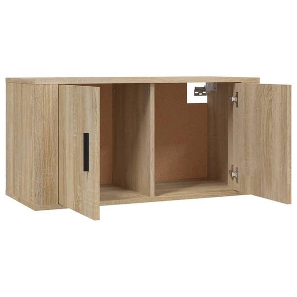 vidaXL Vegghengte TV-benker 2 stk sonoma eik 80x34,5x40 cm