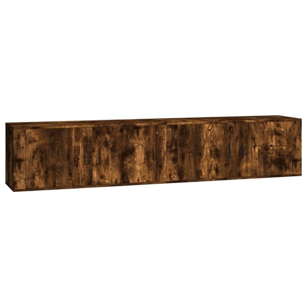 vidaXL væghængte tv-skabe 2 stk. 100x34,5x40 cm røget egetræ