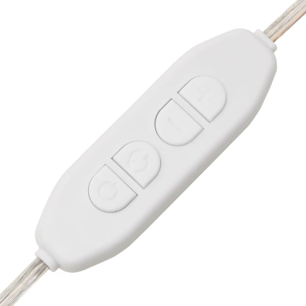 vidaXL Veggspeil med LED-lys 30x60 cm glass rektangel