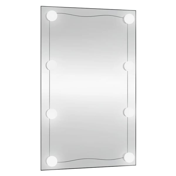vidaXL vægspejl med LED-lys 40x60 cm rektangel glas
