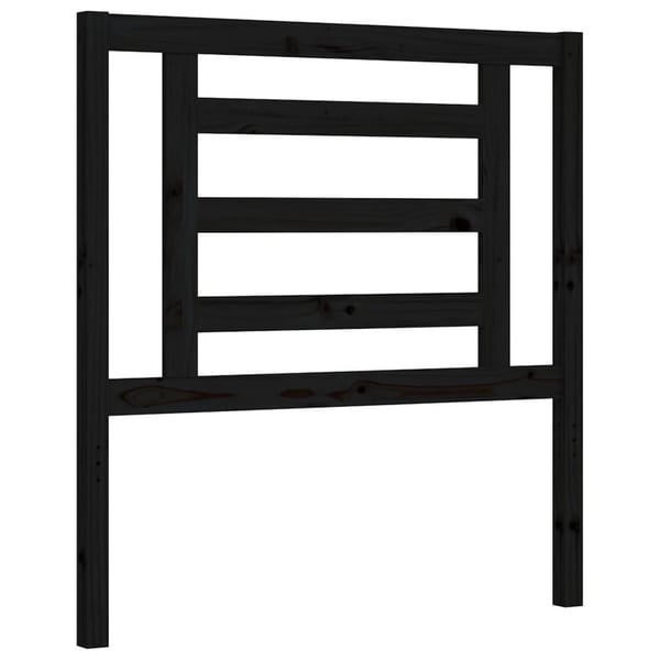 vidaXL Sengeramme med hodegavl svart small single heltre